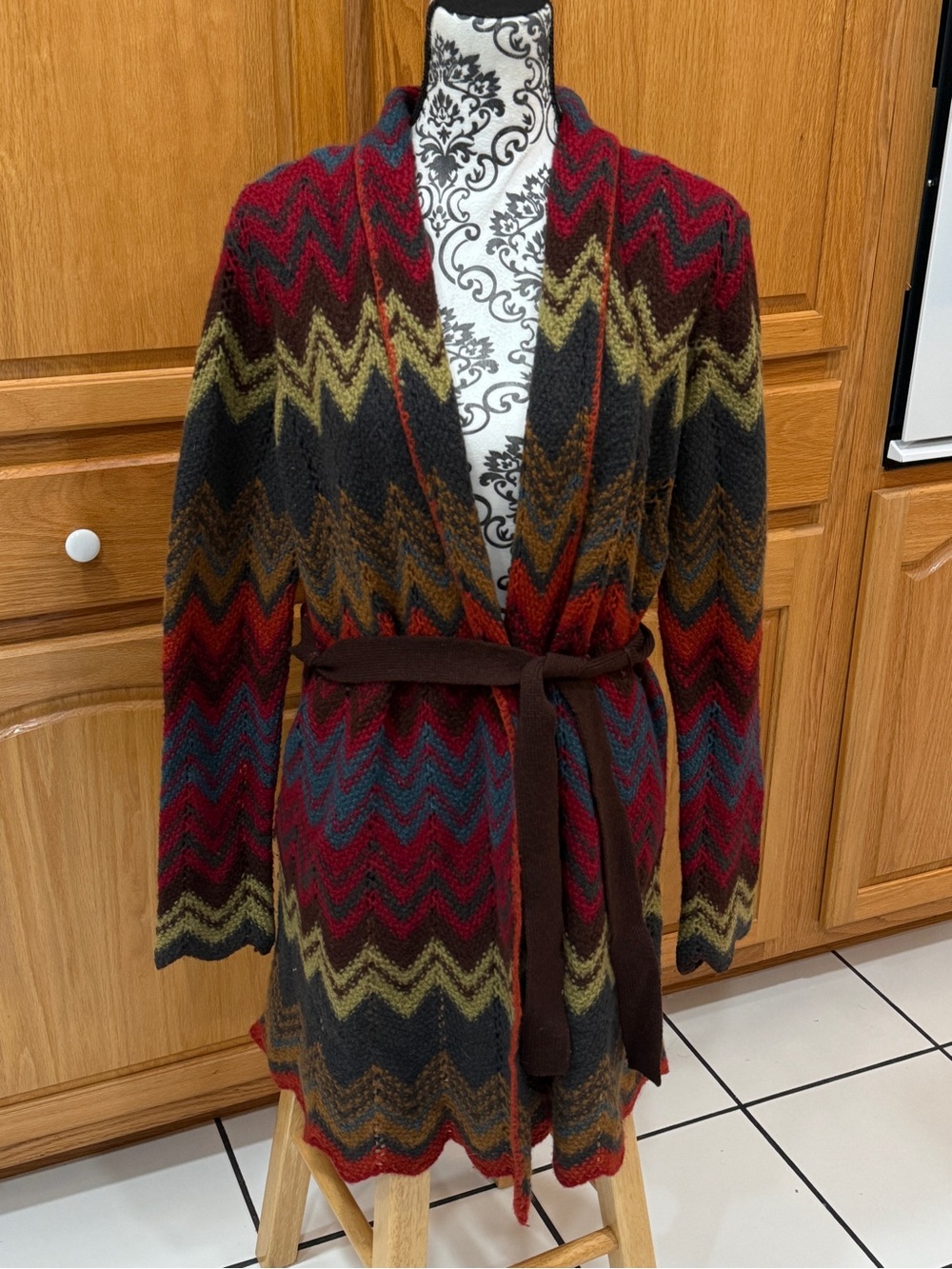 Natural Reflections Lambswool Blend Fair Isle Sweater Large Multicolor